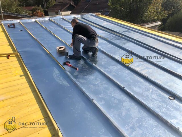 Travaux lamelles en zinc réfection toiture